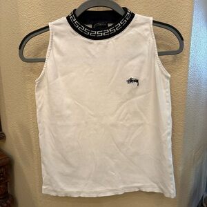 Stussy Women White Black Sleeveless Top Size Medium
